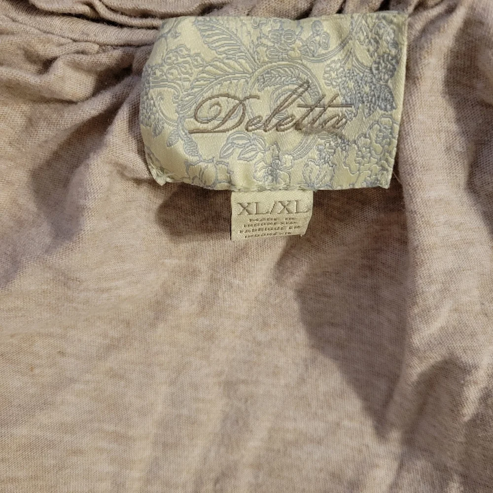Deletta Anthropologie Ruffle Trim Open Cardigan